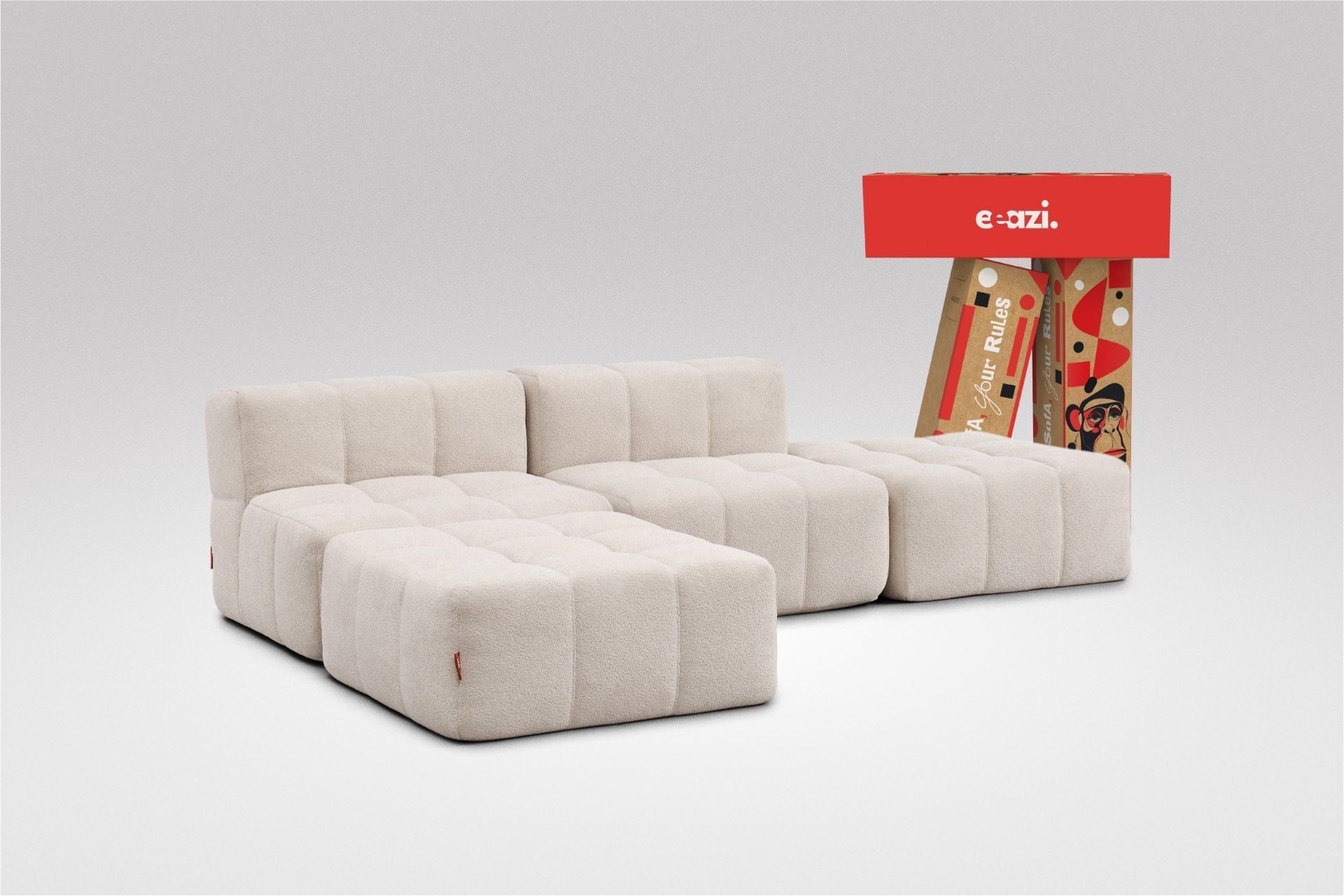 4 Teiliges Modulares Sofa – Beige