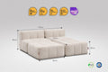 4 Teiliges Modulares Sofa – Beige