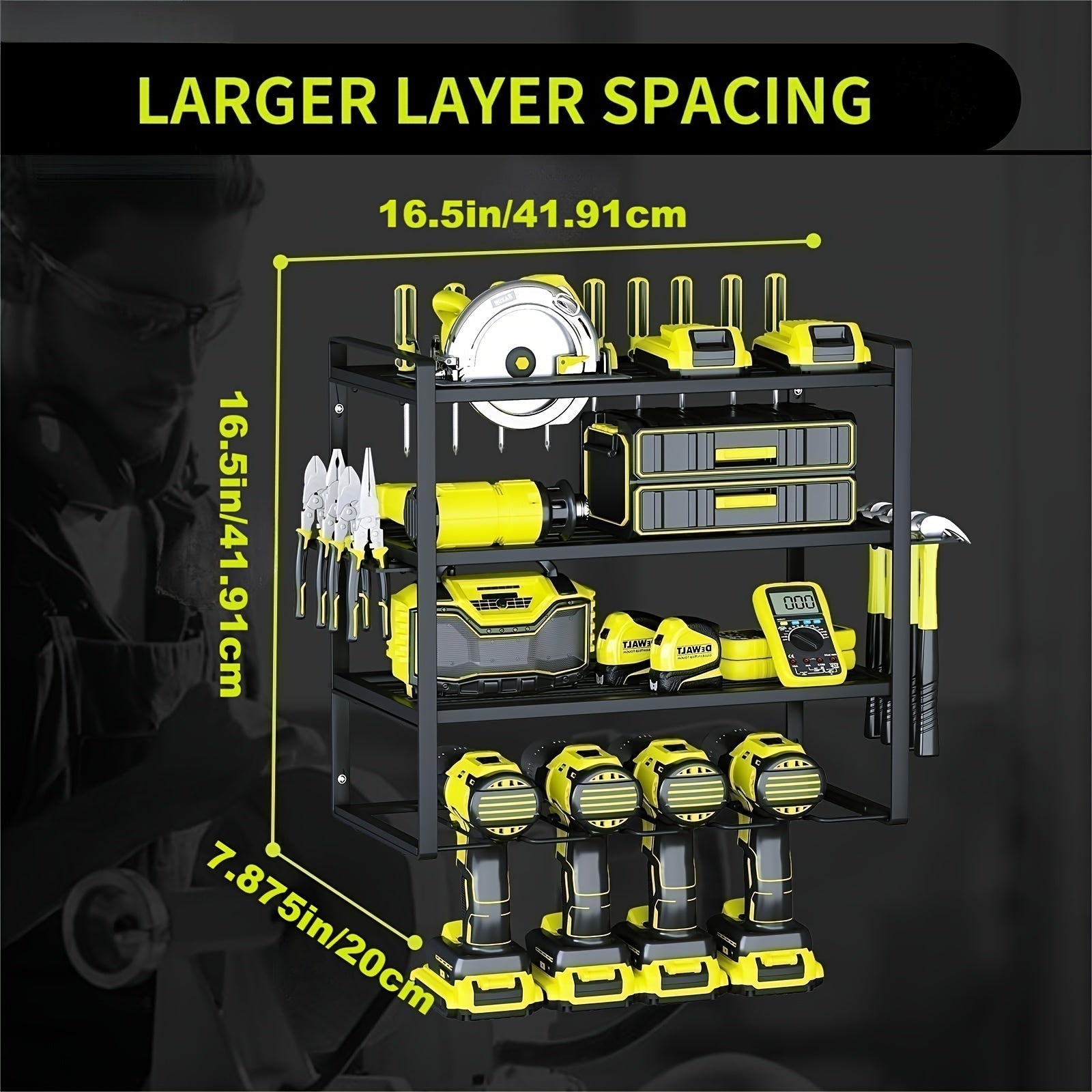 4-lagiger Wandbohrerhalter-Organizer