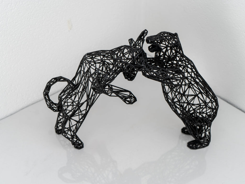 Bull vs. Bear Market Statue - Decor Sculpture