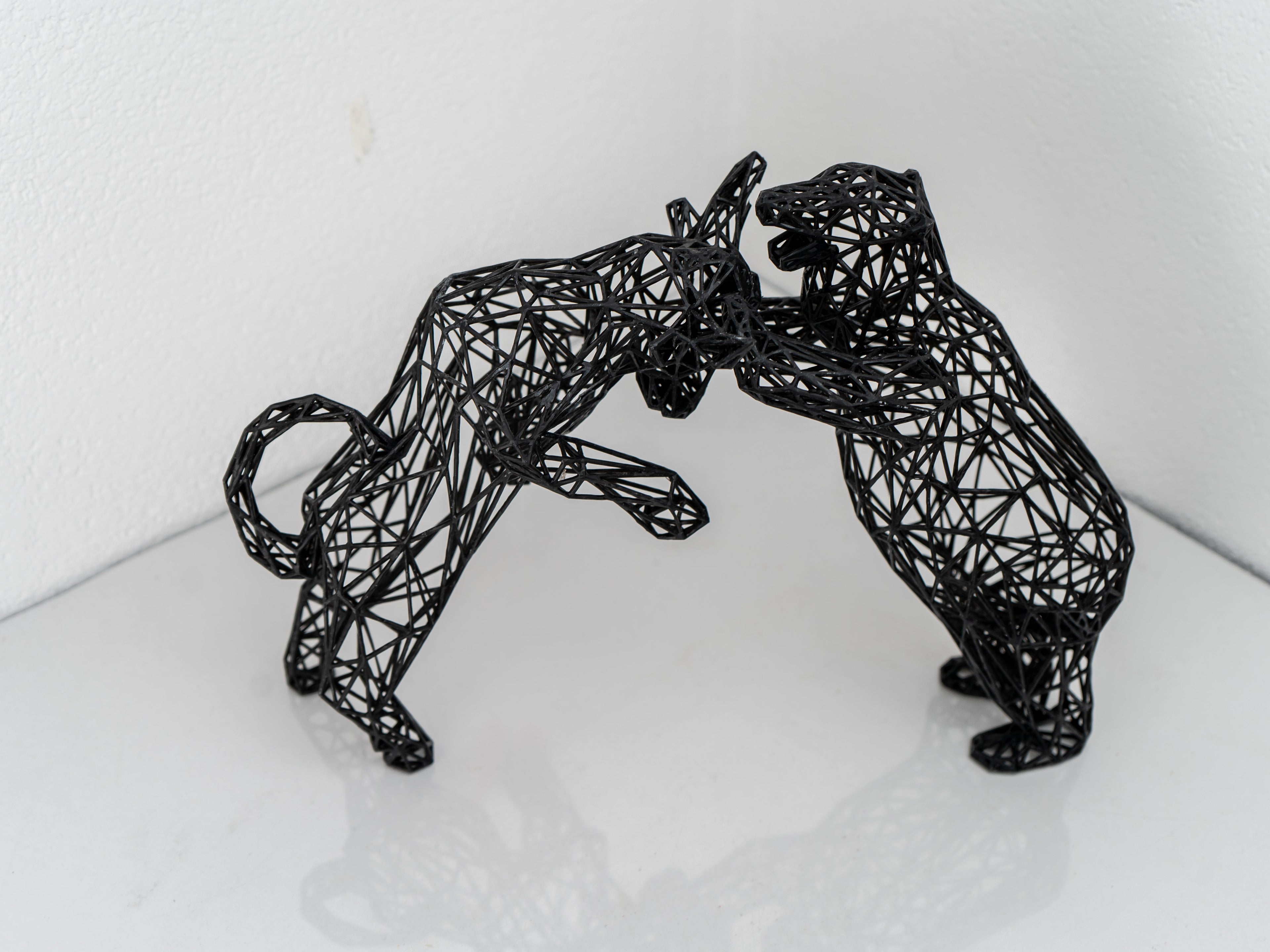 Bull vs. Bear Market Statue - Decor Sculpture