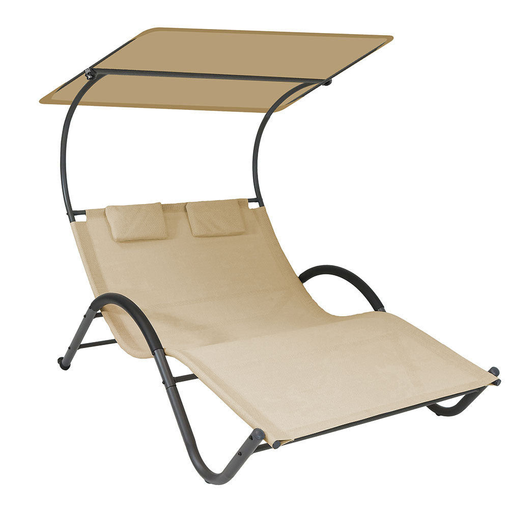Deluxe-Sonnenliege für 2 Personen in 3 Farben – Beige