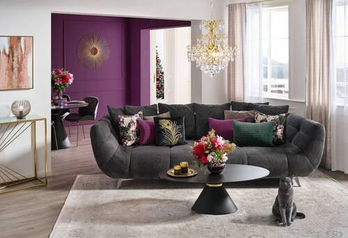 BIGSOFA Webstoff Schwarz