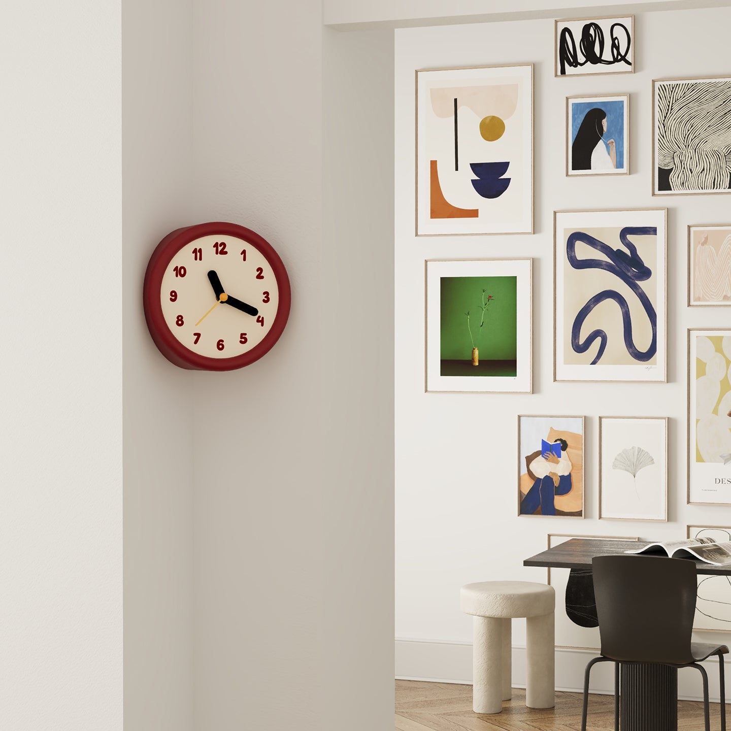Zeitschaltuhr in der roten Ecke
