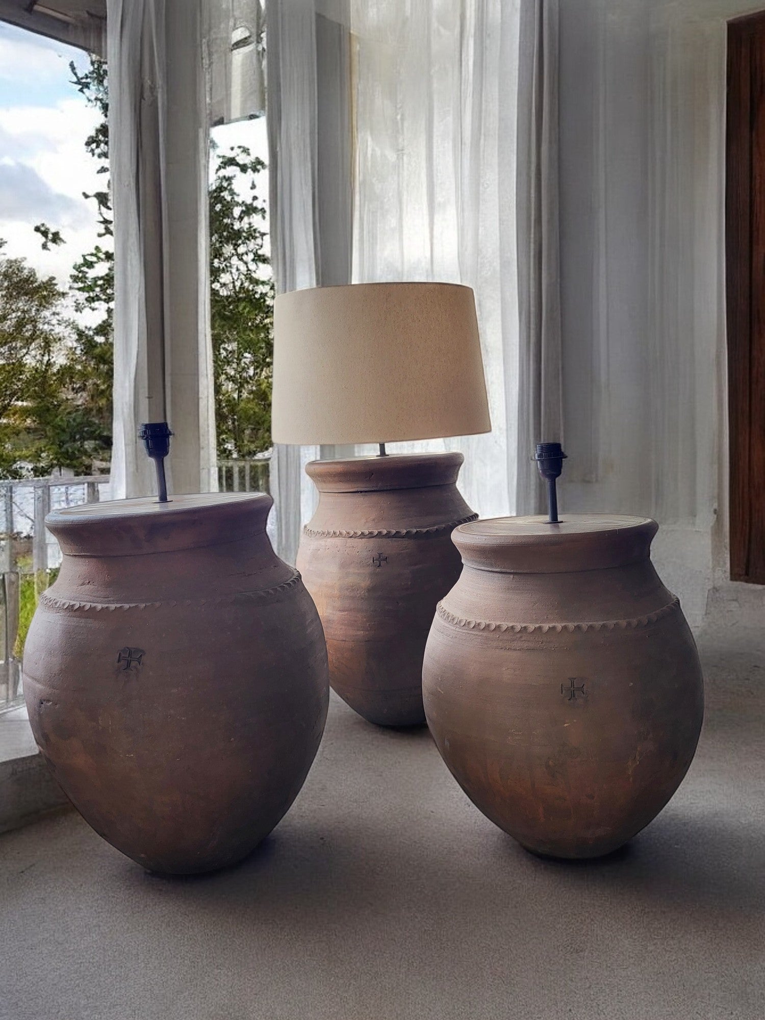 Terracotta Rustic Floor Lamp N°54