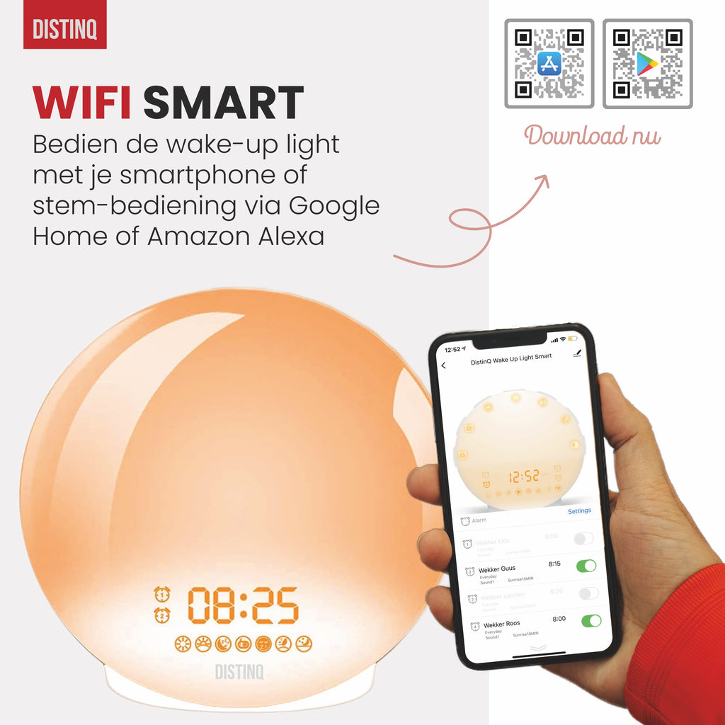 DistinQ Wecklicht WLAN Weiß